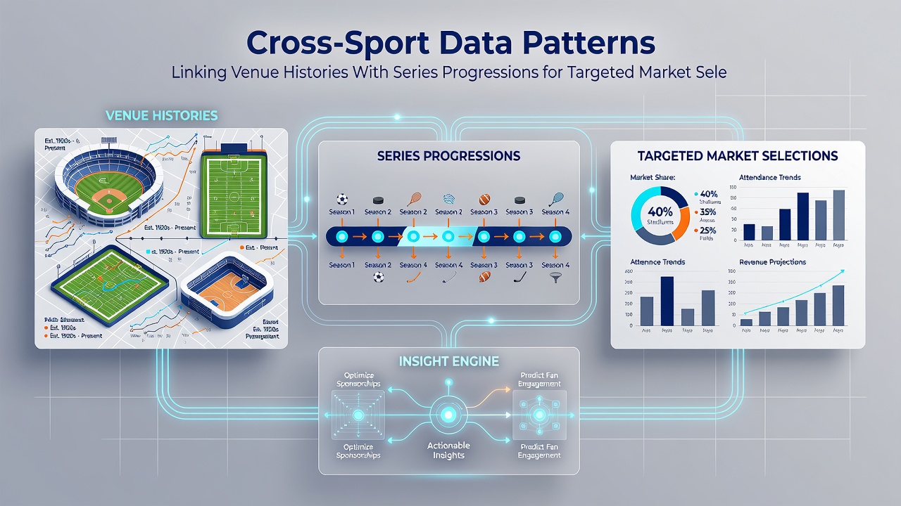 Comparative charts showing series length distributions at key venues in baseball, tennis and cricket