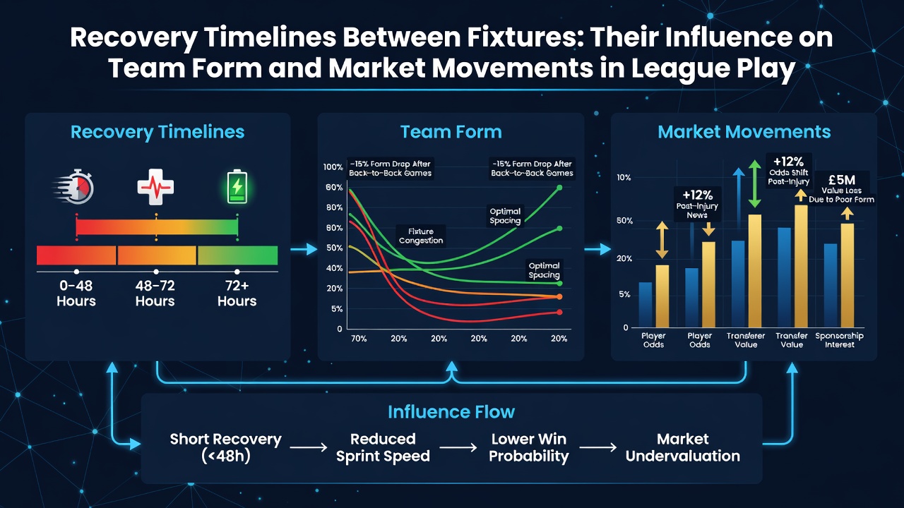 Statistical charts showing correlations between rest days, team results, and odds movements in league fixtures